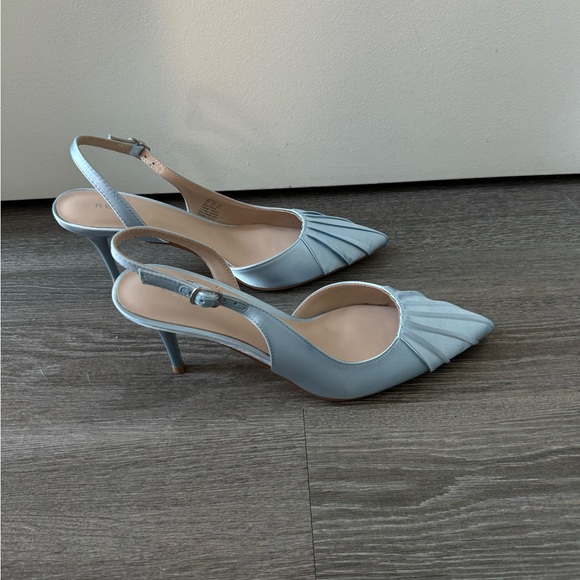 Reiss Cecily Pointed Court Shoes Blue - Picture 4 of 6